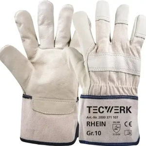 Handschuhe Top Rhein Gr.10 beige EN 388 PSA II TECWERK VE: 12 Paare Neue Kollektion