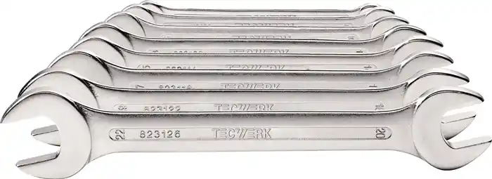Schnäppchen Doppelmaulschlüsselsatz 10-tlg.SW6-27mm CV-Stahl verchr.TECWERK