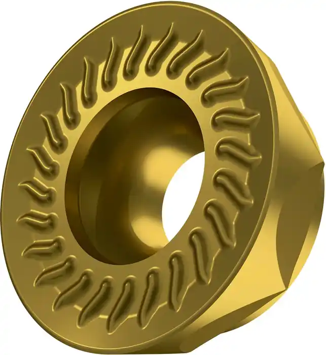 Saisonangebot Fräswendeschneidplatte ISO RCMT 1606MOSN-M:M6330 D.5,5mm PVD beschichtet Gold VE: 10 Stück