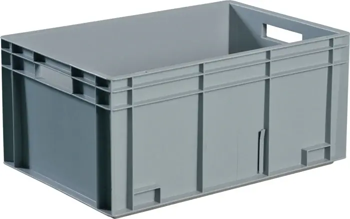 Transportbehälter L400xB300xH170mm grau PP Durchfassgr.Seitenw.geschl.TECWERK Super-Preis