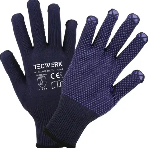 Neu Handschuhe Isar Gr.7 blau EN 388 PSA II TECWERK VE: 12 Paare