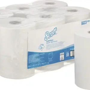Solange Der Vorrat Reicht Rollenhandtuch Scott® Control™ 6623 1-lagig weiß L.ca165 mxB.ca198mm 6 Rollen/KT