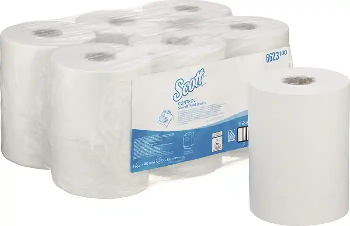 Solange Der Vorrat Reicht Rollenhandtuch Scott® Control™ 6623 1-lagig weiß L.ca165 mxB.ca198mm 6 Rollen/KT