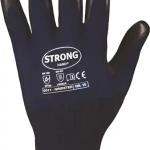 Handschuhe GRIDSTER Gr.9 dunkelblau/schwarz EN 388,EN 407 PSA II STRONGHAND VE: 12 Paare Letzte Chance