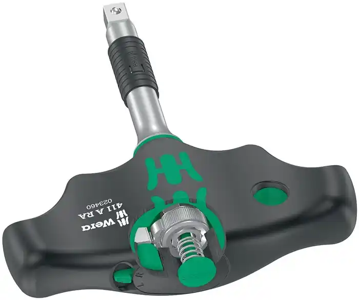 Geprüft Hebelumsch.kn.411 A RA Quergr.1/4 Zoll Z.80 L.89mm leg.WS WERA