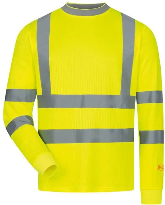 Geprüft Warnschutz-Langarm-T-Shirt OLEAS Gr.L gelb SAFESTYLE