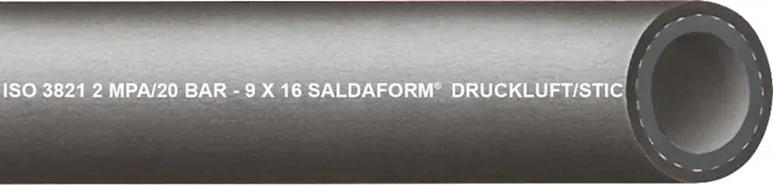 Knallerangebot Argonschlauch SALDAFORM®/SCHWARZ ID 9,0mm Wandst.3,5mm AD 16,0mm L.40m TEGUMA VE: 40 Meter