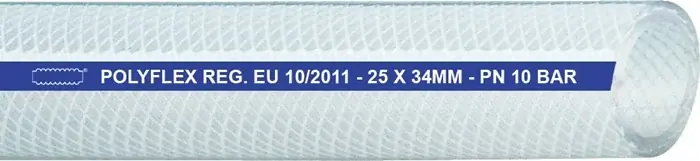 Mega-Angebot Druckluftschlauch POLYFLEX ID 19,0mm AD 27,0mm L.50m Transparent Wandst.4,0mm VE: 50 Meter