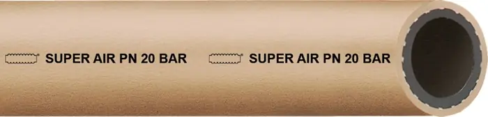 Ku.Pressluftschlauch SUPER AIR ID 10,0mm AD 15,5mm L.50m Beige TEGUMA VE: 50 Meter Nur Heute