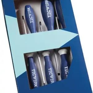 Schraubendrehersatz 6-tlg.Schlitz/PZD 3K-Griff 6-Kant-Klinge/Ans.TECWERK Abverkauf