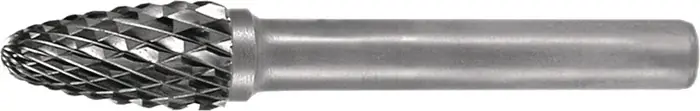 Frässtift RBF D.6mm Kopf-L.18mm Schaft-D.6mm HM Verz.Kreuz TECWERK Neue Ware