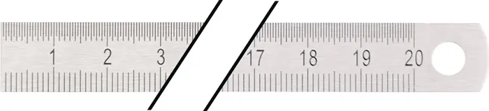 Garantierte Lieferung Stahlmaßstab L.500mm rostfr.STA biegsam Teilung B=mm/1/2mm TECWERK