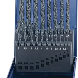 Spiralbohrersatz DIN 338 TypN D.1-10x0,5mm HSS 19tlg.Ku.-Kass.TECWERK Letzte Chance
