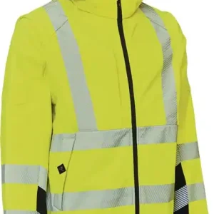 Preisreduziert Warnschutz Softshelljacke VISIBLE XTREME Gr.M warngelb/schwarz ELKA RAINWEAR