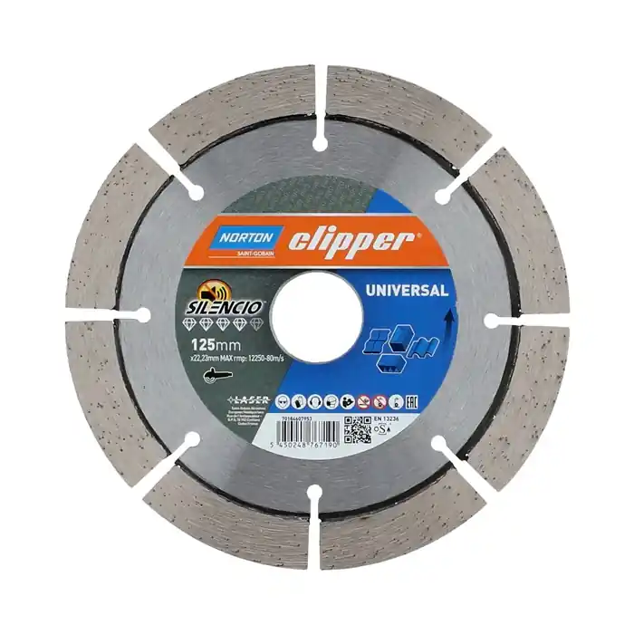 Diamanttrennscheibe Pro Unviersal Silencio D.125mm Bohr.22,23mm Seg.-B.2,2mm Preisknaller