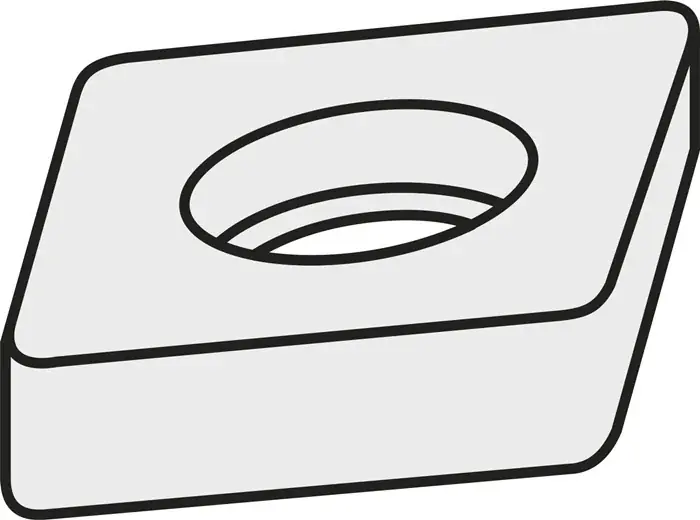 Bestpreis Wendeplatten-Unterlegscheibe ISO CNU 120312:GJ11 Brutto-G.5,41g Farbe Silber VE: 10 Stück