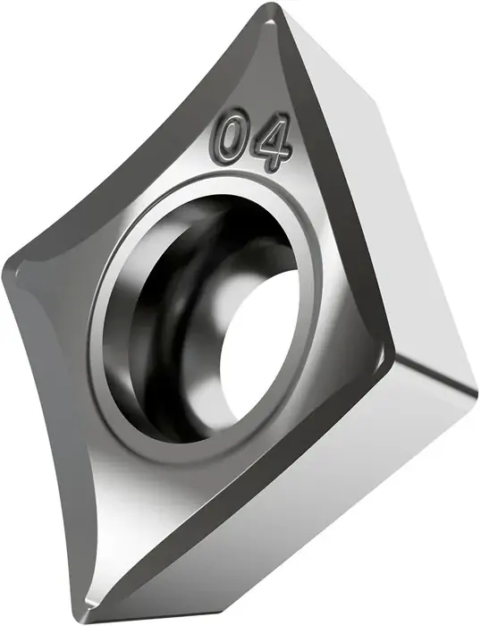 Drehwendeschneidplatte ISO CCGT 09T304F-AL:HF7 Bohrungs-D. 4,4mm Farbe Silber VE: 10 Stück Super-Preis