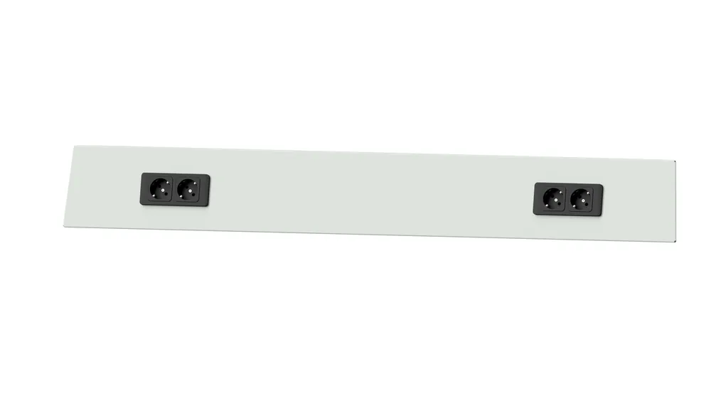 Sonderaktion ULMIA Energiekanal 2x Doppel-Schukosteckdose - Achsmaß 1441 mm