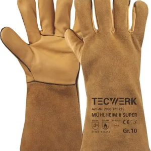 Schweißerhandschuhe Mühlheim II Super Gr.9 gelb EN 388/407/12477 6PA TW VE: 6 Paare Zertifiziert