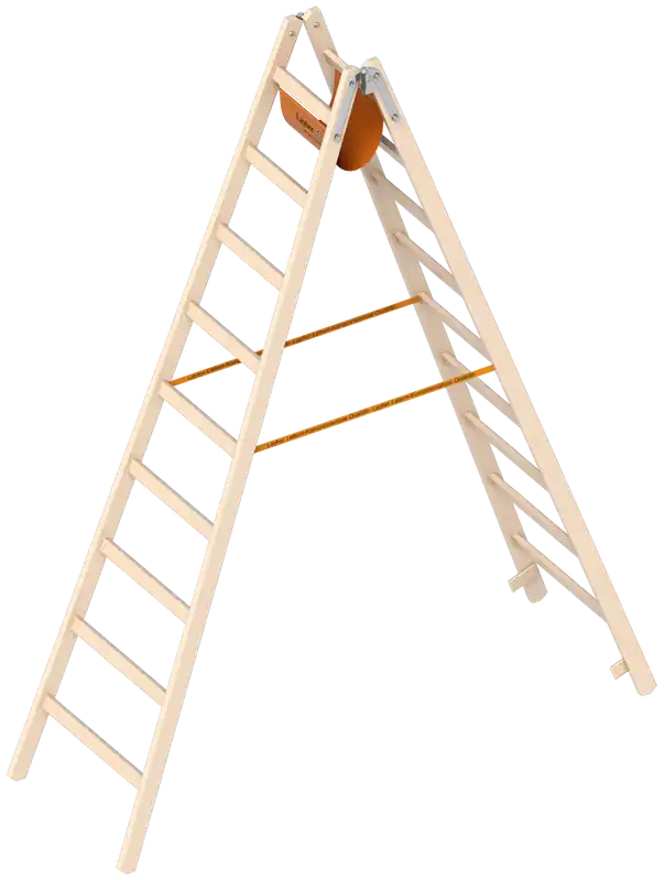 Nur Heute Layher Holzstehleiter 1038 beidseitig begehbar