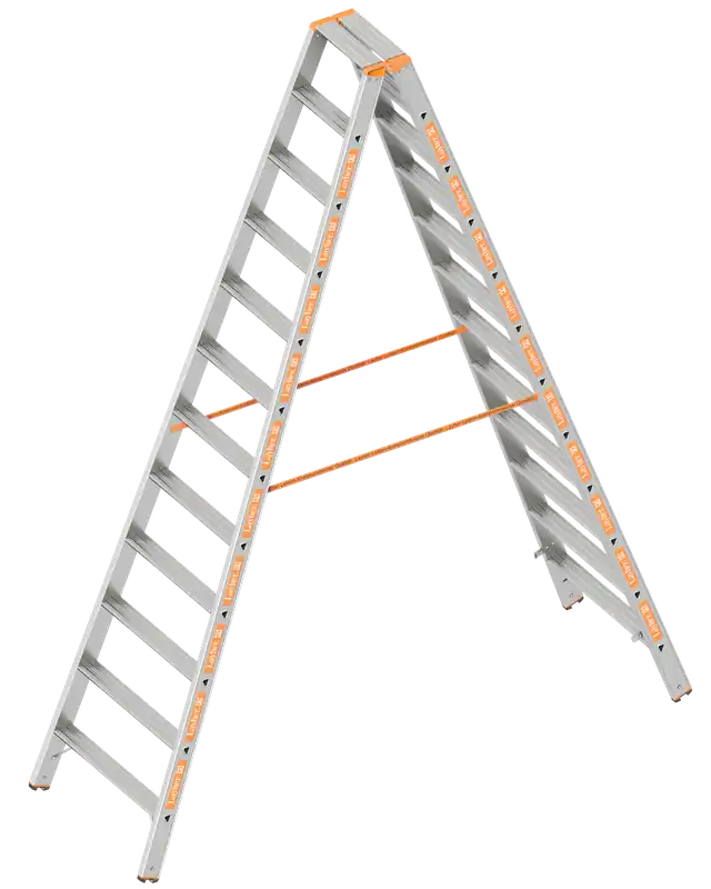 Jetzt Bestellen Layher Stufenstehleiter TOPIC 1043 Aluminiumleiter beidseitig begehbar