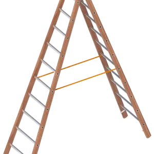 Sofort Bestellen Layher Verbundstehleiter 1028 Holz-Aluminium-Stehleiter beidseitig begehbar