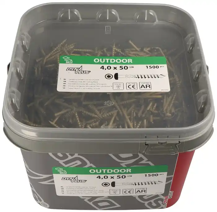 Preisknaller Fassadenschraube AR-coating C4 D4xL40mm bronze DYNAPLUS VE: 24 Eimer