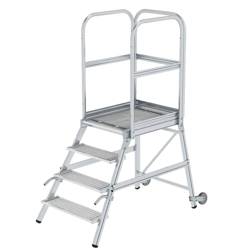MUNK Podesttreppe einseitig begehbar mit Rollen und Griffen Markenprodukt