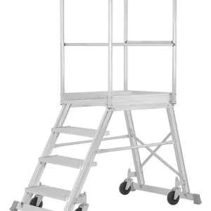 Top-Angebot HYMER Podesttreppe fahrbar 6888 - einseitig begehbar - BG Bau gefördert