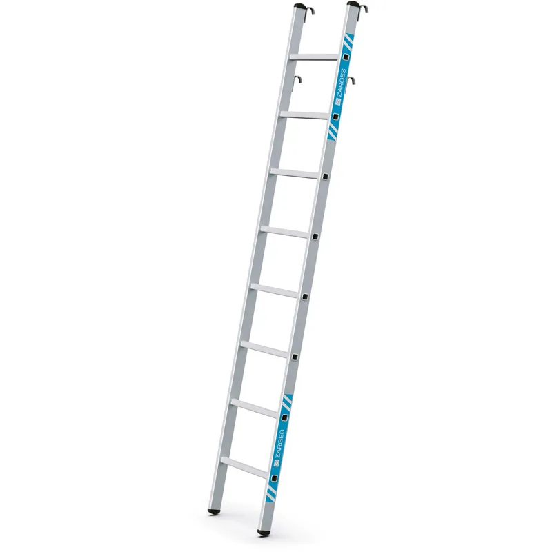 Sonderaktion ZARGES Gebördelte Sprossen-Regaleinhängeleiter Stella LH - Aluminium natur