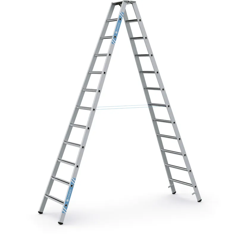 ZARGES Gebördelte Stufen-Stehleiter Saferstep B - Aluminium eloxiert Top-Angebot
