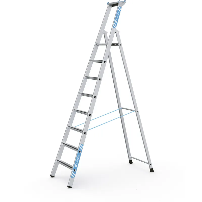 Mega-Angebot ZARGES Gebördelte Stufen-Stehleiter Saferstep S - Aluminium eloxiert