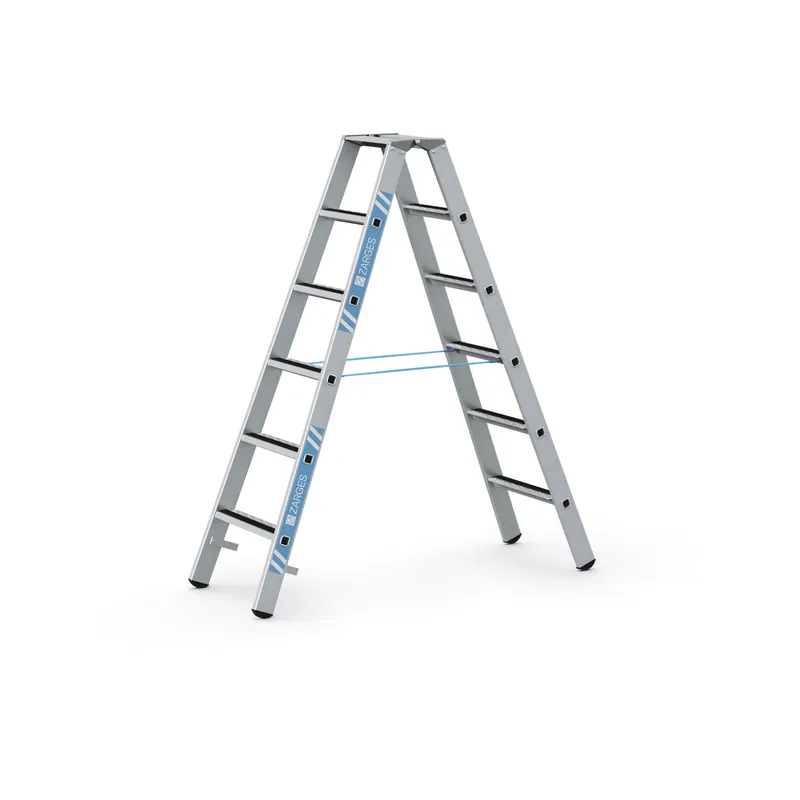 ZARGES Gebördelte Stufen-Stehleiter R13step B - Aluminium eloxiert Rabatt