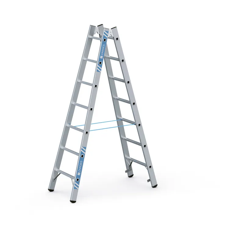 Sofort Bestellen ZARGES Gebördelte Sprossen-Stehleiter Coni B - Aluminium natur