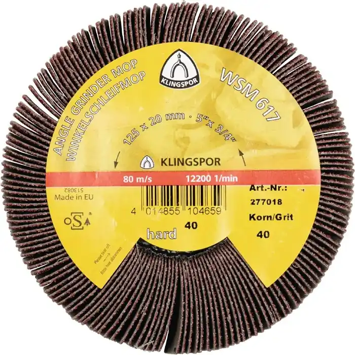 Schleifmoprad WSM 617 60 braun Ø125xB20mm M14 KLINGSPOR Günstig