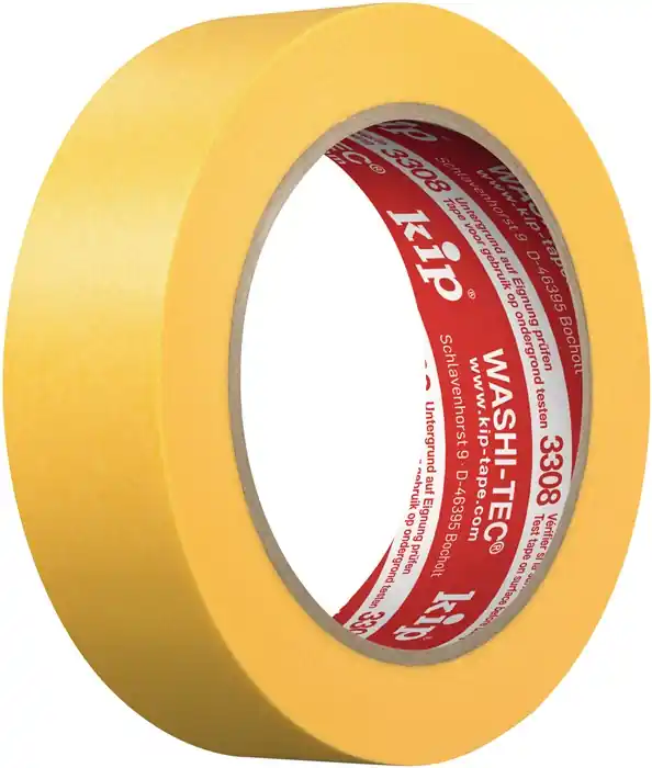 Abdeckband 3308 WASHI-TEC®Premium Plus Goldkrepp® glatt gelb L.50m B.48mm Rl.KIP VE: 5 Rollen Rabatt