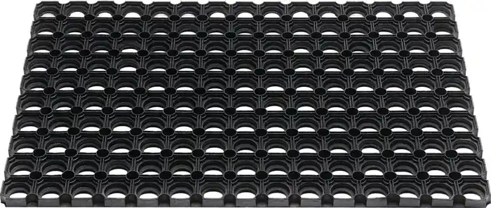 Bestpreis Fußmatte offene Ringe schwarz Gum.L400xB600xS22mm