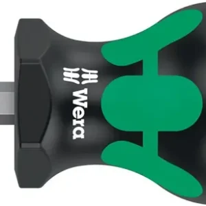 Kracherpreis Schraubendreher 335 Stubby Schneiden-B.6,5mm Kl.-L.24,5mm 2K-Griff Rundkl.WERA