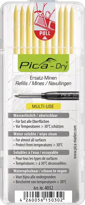 Schneller Versand Minenset Pica-Dry 10x gelb feucht abwischbar 10 Minen/Set