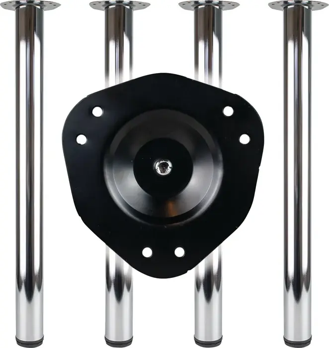 Knallerangebot Tischbein-Set weiß 60mm H.710mm Platten-Befestigung BMB