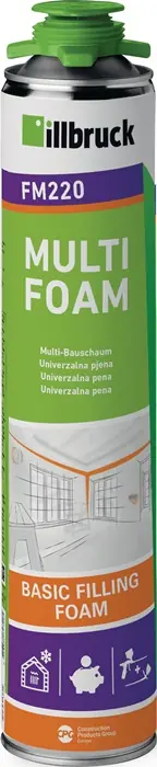 1K-PUR-Schaum FM220 750 ml B2 gelb m.Einw.-Handsch.Dose ILLBRUCK VE: 12 Stück Finale Aktion