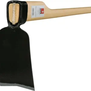 Geprüft Rheinische Hacke Blattmaß 185x85x110mm geschmiedet,m.Eschenstiel G.700g IDEAL