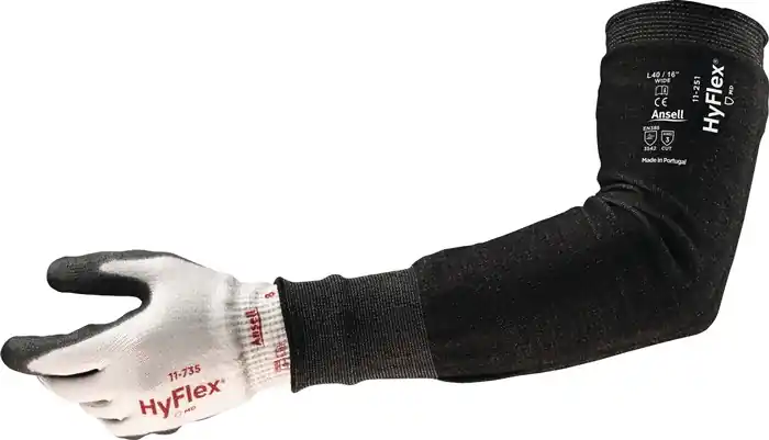 Armschützer HyFlex 11-250 305mm schwarz HPPE-Intercept-Gewebe Geprüft