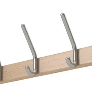 Schneller Versand Wandgarderobe Holzprofil Buche 5 Hut-/5 Mantelh.L.700mm Hakenabstand 150mm