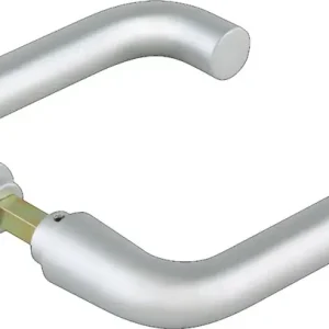 Ausverkauf Glastürdrückerpaar Rundform LM silber elox.f.Drückerf.4-KT.8mm DORMA-GLAS