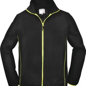 Markenware Herren Fleecejacke Gr.XXL schwarz/limette