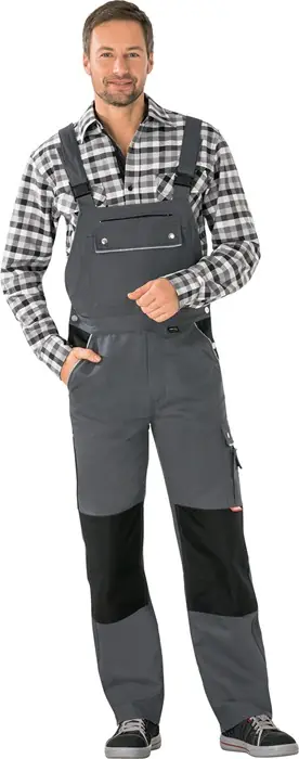 Latzhose Canvas 320 Gr.60 grau/schwarz PLANAM Günstig