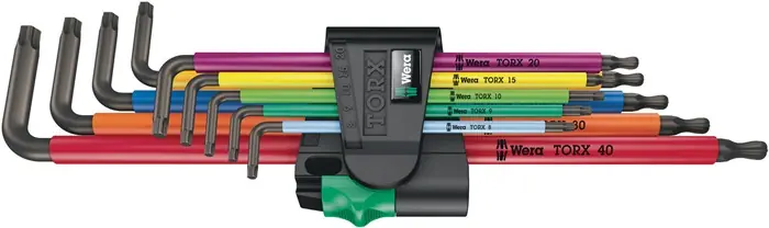 Winkelschraubendrehersatz 967/9 TX XL 9tlg.T8-T40 farbcodiert,lang Preis Gesenkt