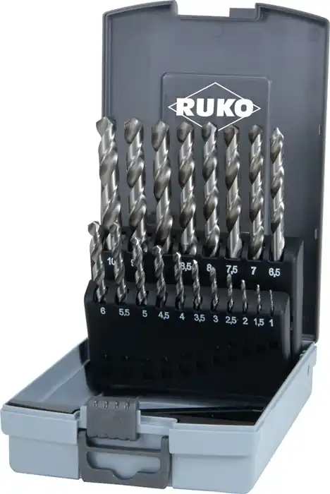 Neue Kollektion Spiralbohrersatz DIN 338 TypN D.1-13x0,5mm HSS 25tlg.Ku.-Kass.RUKO