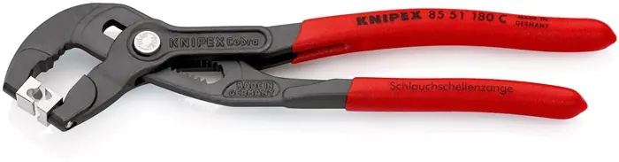 Schlauchschellenzange Gesamt-L.180mm Kopf grau atram.Ku.-Überzug KNIPEX Preis Gesenkt